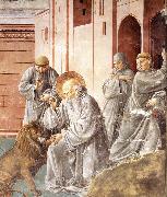 GOZZOLI, Benozzo St Jerome Pulling a Thorn from a Lion's Paw sd Spain oil painting artist